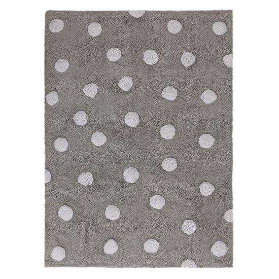 Lorena Canals Ručne tkaný kusový koberec Polka Dots Grey-White