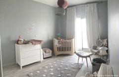 Lorena Canals Pre zvieratá: Prateľný koberec Tricolor Polka Dots Grey-Pink 120x160