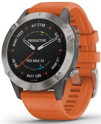 Inteligentné hodinky Garmin fénix 6 Sapphire, smart watch, pokročilé, outdoorové, športové, odolné, dlhá výdrž batérie, hudobný prehrávač