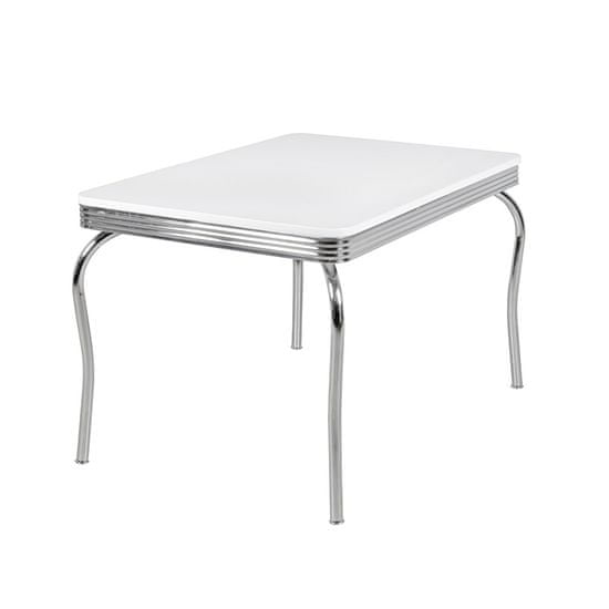 Bruxxi Jedálenský stôl Elvis, 120 cm, biela