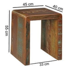 Bruxxi Odkladací stolík z recyklovaného dreva Kalkutta, 45x55 cm, mango