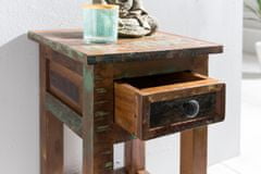 Bruxxi Odkladací stolík z recyklovaného dreva Kalkutta, 30x50 cm, mango