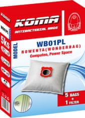 KOMA WB01PL - Vrecká do vysávača Rowenta Wonderbag Compact textilné