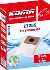 KOMA ET25S - Vrecká do vysávača ETA Piccolo 1409 textilné, 5ks