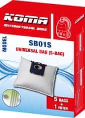 KOMA SB01S - Vrecká do vysávača Electrolux Universal Bag textilné - kompatibilný s vreckem typu S-bag
