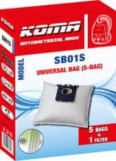KOMA SB01S - Vrecká do vysávača Electrolux Universal Bag textilné - kompatibilný s vreckem typu S-bag