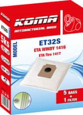 KOMA ET32S - Vrecká do vysávača ETA Windy 1416, Tiro 1417 textilné