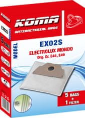 KOMA EX02S - Vrecká do vysávača Electrolux Mondo textilné, 5ks