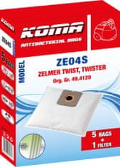 KOMA ZE04S - Vrecká do vysávača Zelmer Twist, Twister textilné