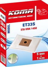 KOMA ET33S - Sada 25 ks vreciek do vysávača ETA Viva 458, O3 1460