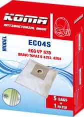 KOMA EC04S - Vrecká do vysávača ECG VP 878 textilné, 5ks