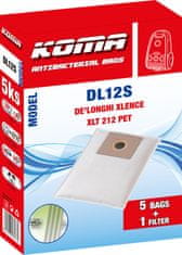 KOMA DL12S - Sada 25 ks vreciek do vysávača De Longhi XLence