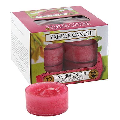 Yankee Candle Sviečky čajové , Ružový dračí plod, 12 ks