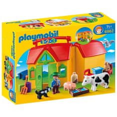 Playmobil Moja prvá prenosná farma , 1.2.3, 17 ks