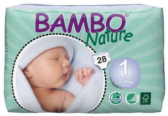 Bambo Nature 1 New born (2-4 kg) 28 ks