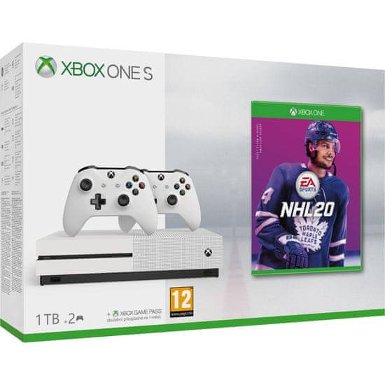 Microsoft Xbox One S 1 TB + 2x bezdrôtový ovládač + NHL 20