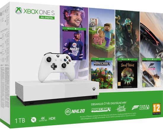 Microsoft Xbox One S All-Digital1 TB + NHL 20