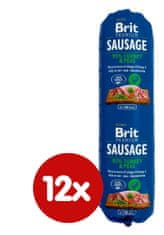 Brit Sausage Turkey & Peas 12 x 800 g