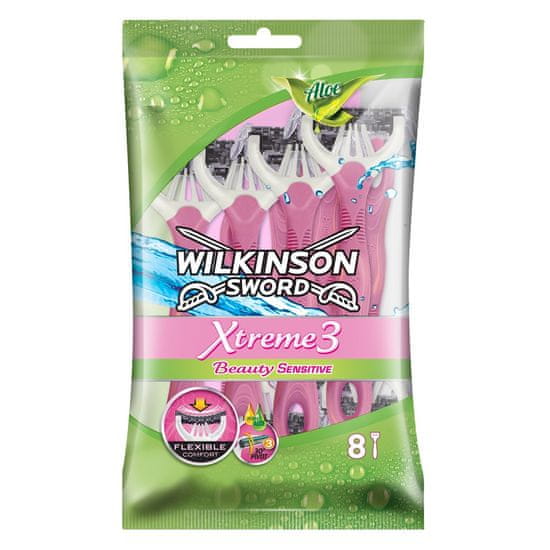 Wilkinson Sword XTREME 3 Beauty Sensitive jednorazový holiaci strojček 8 ks