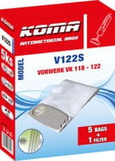 KOMA V122S - Sada 25 ks vreciek do vysávača Vorwerk VK 122 Kobold