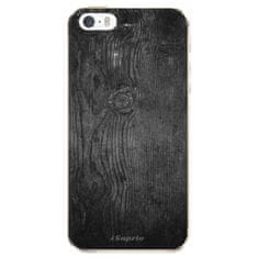iSaprio Silikónové puzdro - Black Wood 13 pre Apple iPhone 5/5S/SE