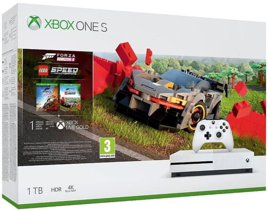 Microsoft Xbox One S 1TB + Forza Horizon 4 + LEGO Speed Champions DLC