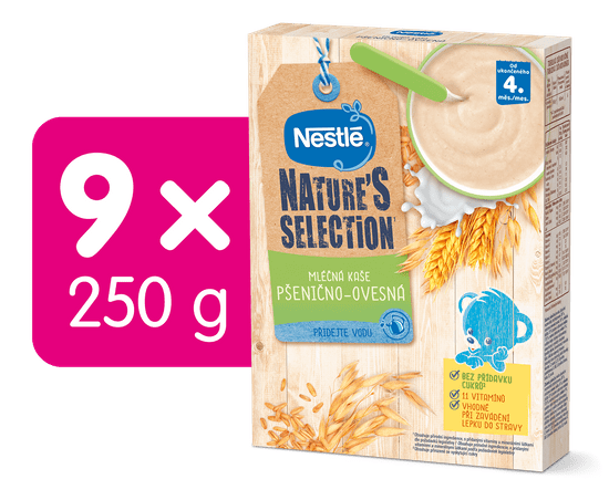 Nestlé Mliečna kaša Pšenično-ovsená 9x250 g