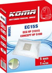 KOMA EC15S - Vrecká do vysávača ECG VP 3101S textilné