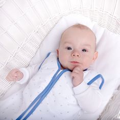 NATULINO Natulino zimný spací vak pre bábätko, NATURAL WHITE LITTLE GREY LEAVES / NAVY, 3vrstvovy, S (0 - 6 mesiacov)