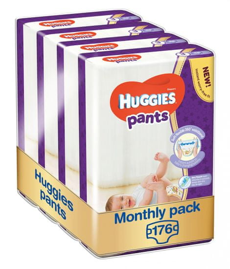 Huggies Pants 3 (6-11 kg) Jumbo 176 ks (4x44 ks) - Mesačné balenie