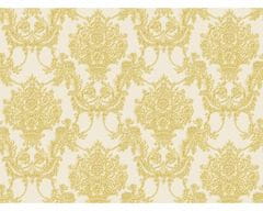 A.S. Création Zlatá baroková tapeta s kvetinovým ornamentom - krémová 34492-4 - tapety do spálne