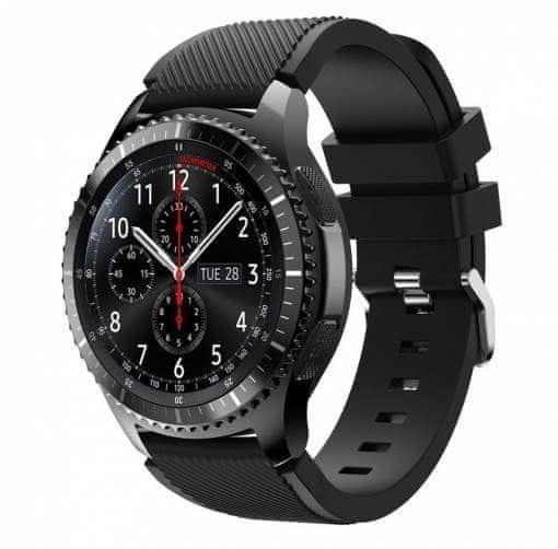 eses Silikónový remienok pre Samsung Galaxy Watch 46 mm/Gear S3 čierný (1530000382)