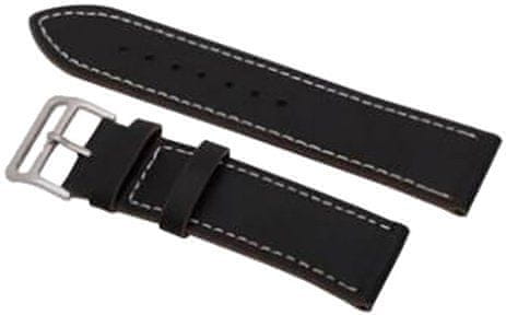 eses Kožený remienok pre Samsung Galaxy Watch 46mm / Gear S3, čierny (1530000380)