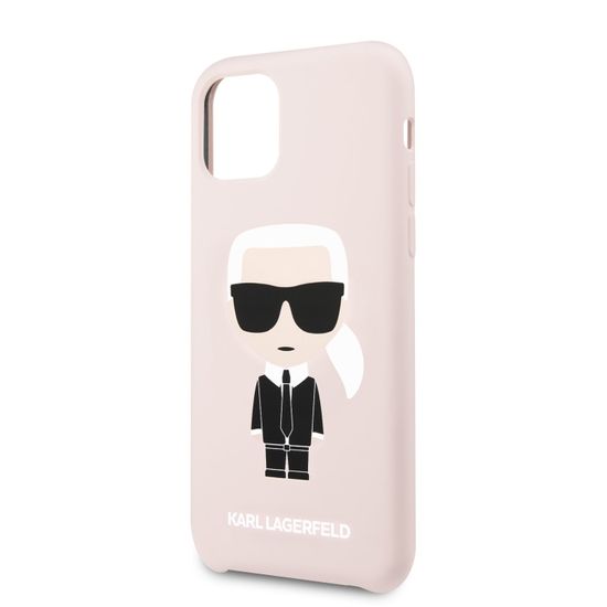 Karl Lagerfeld Silikónový Kryt pre iPhone 11 Pink (EU Blister) (KLHCN61SLFKPI)