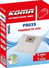 KOMA PR03S - Sada 25 ks vreciek do vysávača Progress 3103