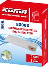 KOMA EX08S - Sada 25 ks vreciek do vysávačov Electrolux Masterlux E28