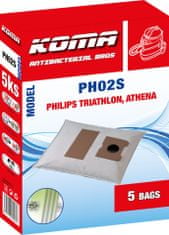 KOMA PH02S - Sada 25 ks vreciek do vysávača Philips Triathlon, Athena
