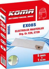 KOMA EX08S - Sada 25 ks vreciek do vysávačov Electrolux Masterlux E28