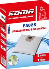 KOMA PA02S - Vrecká do vysávača Panasonic MC-E 60-69 (C-2e) textilné, 5ks
