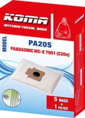 KOMA PA20S - Vrecká do vysávače Panasonic MC-E 7001 (C-20e) textilné, 5ks
