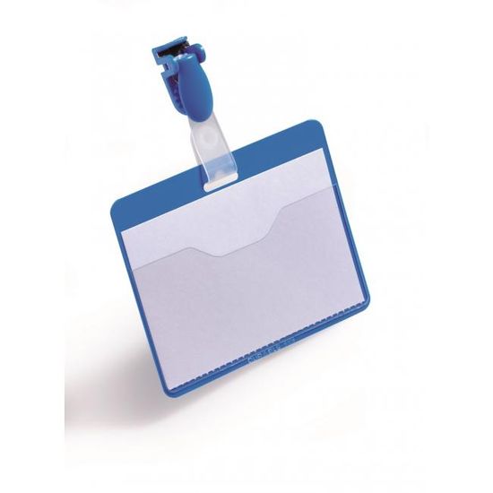 Durable Visačka so štipcom horizontálna 90x60mm modrá 25ks