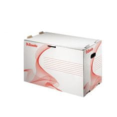Esselte Archívna krabica na zakladače biela/červená 530x343x311 mm