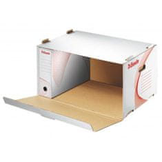Esselte Archívna krabica s predným otváraním biela/červená 535x265x370 mm