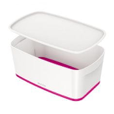 LEITZ Úložný box s vekom MyBox, veľkosť S biela/ružová