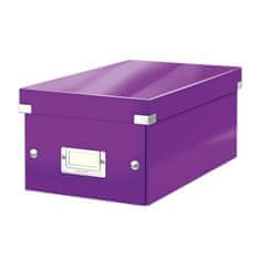 LEITZ Krabica na DVD Click & Store WOW purpurová