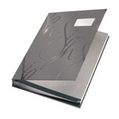 LEITZ Podpisová kniha designová sivá