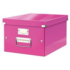 LEITZ Stredná krabica Click & Store ružová