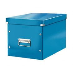 LEITZ Štvorcová krabica Click & Store A4 metalická modrá
