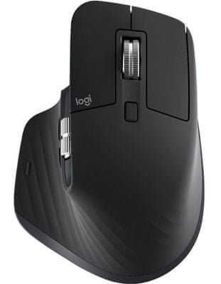Profesionálna myš Logitech MX Master 3, čierna (910-005694) 4 000 DPI programovateľné tlačidlá nový snímač ergonomická integrovaná pamäť