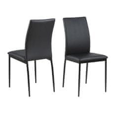 Design Scandinavia Jedálenská stolička Anis (súprava 4 ks), čierna